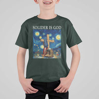 Army Christian T Shirt For Kid Soldier Cross Starry Night Faith Patriotic Jesus - Wonder Print Shop
