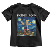 Army Christian Toddler T Shirt Soldier Cross Starry Night Faith Patriotic Jesus - Wonder Print Shop