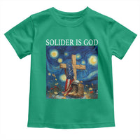 Army Christian Toddler T Shirt Soldier Cross Starry Night Faith Patriotic Jesus - Wonder Print Shop
