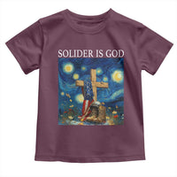 Army Christian Toddler T Shirt Soldier Cross Starry Night Faith Patriotic Jesus - Wonder Print Shop