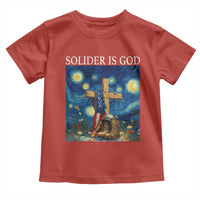 Army Christian Toddler T Shirt Soldier Cross Starry Night Faith Patriotic Jesus - Wonder Print Shop