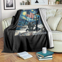 Solider Army Christian Throw Blanket Cross Starry Night Faith Patriotic Jesus - Wonder Print Shop