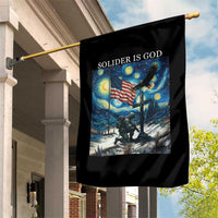 Solider Army Christian Garden Flag Cross Starry Night Faith Patriotic Jesus - Wonder Print Shop