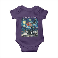 Solider Army Christian Baby Onesie Cross Starry Night Faith Patriotic Jesus - Wonder Print Shop