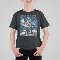 Solider Army Christian T Shirt For Kid Cross Starry Night Faith Patriotic Jesus - Wonder Print Shop