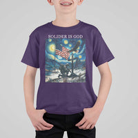 Solider Army Christian T Shirt For Kid Cross Starry Night Faith Patriotic Jesus - Wonder Print Shop