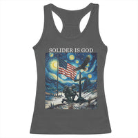 Solider Army Christian Racerback Tank Top Cross Starry Night Faith Patriotic Jesus - Wonder Print Shop