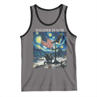 Solider Army Christian Tank Top Cross Starry Night Faith Patriotic Jesus - Wonder Print Shop