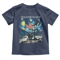 Solider Army Christian Toddler T Shirt Cross Starry Night Faith Patriotic Jesus - Wonder Print Shop
