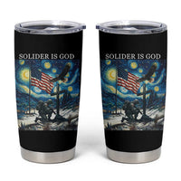 Solider Army Christian Tumbler Cup Cross Starry Night Faith Patriotic Jesus - Wonder Print Shop