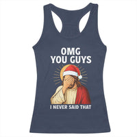Funny Santa Christmas Racerback Tank Top OMG You Guys I Never Said That - Wonder Print Shop