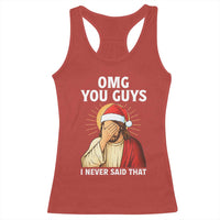 Funny Santa Christmas Racerback Tank Top OMG You Guys I Never Said That - Wonder Print Shop