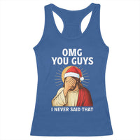 Funny Santa Christmas Racerback Tank Top OMG You Guys I Never Said That - Wonder Print Shop