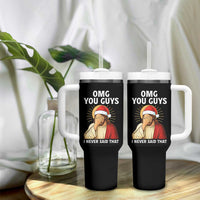 Funny Santa Christmas Tumbler With Handle OMG You Guys I Never Said That - Wonder Print Shop