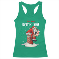 Funny Santa Christmas Racerback Tank Top You Are Not Getting Shit - Wonder Print Shop