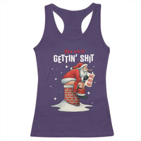 Funny Santa Christmas Racerback Tank Top You Are Not Getting Shit - Wonder Print Shop