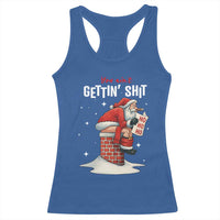 Funny Santa Christmas Racerback Tank Top You Are Not Getting Shit - Wonder Print Shop