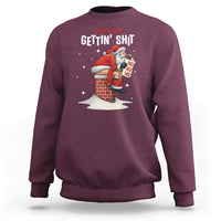 Funny Santa Christmas Sweatshirt You Are Not Getting Shit - Wonder Print Shop