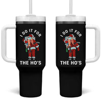 Funny Santa Christmas Tumbler With Handle I Do It For The Ho Ho Ho - Wonder Print Shop