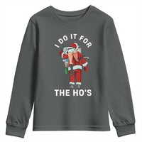 Funny Santa Christmas Youth Sweatshirt I Do It For The Ho Ho Ho - Wonder Print Shop