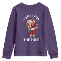 Funny Santa Christmas Youth Sweatshirt I Do It For The Ho Ho Ho - Wonder Print Shop