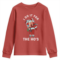 Funny Santa Christmas Youth Sweatshirt I Do It For The Ho Ho Ho - Wonder Print Shop