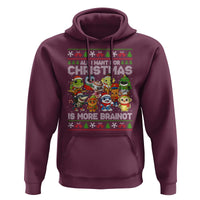 Italian Brainrot Christmas Meme Hoodie All I Want For Xmas Is More Brainot - Wonder Print Shop