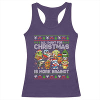 Italian Brainrot Christmas Meme Racerback Tank Top All I Want For Xmas Is More Brainot - Wonder Print Shop