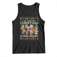 Italian Brainrot Christmas Meme Tank Top All I Want For Xmas Is More Brainot - Wonder Print Shop