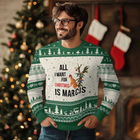 Marcus The Worm Robert Meme Ugly Christmas Sweater All I Want For Xmas Is Marcus - Wonder Print Shop