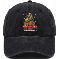 Italian Brainrot Christmas Tree Meme Washed Cotton Baseball Cap