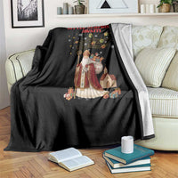 Saint Nicholas Santa Claus Christmas Throw Blanket Little Surprises Awaiti - Wonder Print Shop
