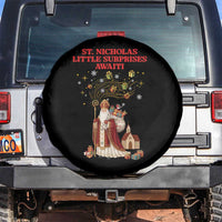 Saint Nicholas Santa Claus Christmas Spare Tire Cover Little Surprises Awaiti - Wonder Print Shop