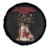Saint Nicholas Santa Claus Christmas Spare Tire Cover Little Surprises Awaiti - Wonder Print Shop