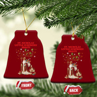 Saint Nicholas Santa Claus Christmas Ceramic Ornament Little Surprises Awaiti - Wonder Print Shop