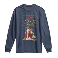 Saint Nicholas Santa Claus Christmas Long Sleeve Shirt Little Surprises Awaiti - Wonder Print Shop