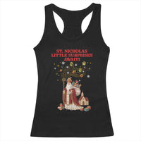 Saint Nicholas Santa Claus Christmas Racerback Tank Top Little Surprises Awaiti - Wonder Print Shop