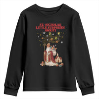 Saint Nicholas Santa Claus Christmas Youth Sweatshirt Little Surprises Awaiti - Wonder Print Shop