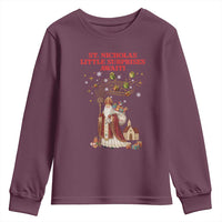 Saint Nicholas Santa Claus Christmas Youth Sweatshirt Little Surprises Awaiti - Wonder Print Shop