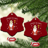 Saint Nicholas Catholic Christmas Ceramic Ornament - Wonder Print Shop