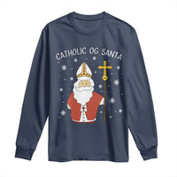 Saint Nicholas Catholic Christmas Long Sleeve Shirt - Wonder Print Shop