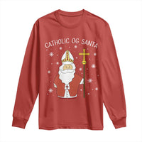 Saint Nicholas Catholic Christmas Long Sleeve Shirt - Wonder Print Shop