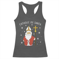 Saint Nicholas Catholic Christmas Racerback Tank Top - Wonder Print Shop