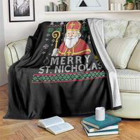 Saint Nicholas Santa Claus Christmas Throw Blanket - Wonder Print Shop