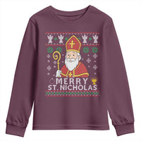 Saint Nicholas Santa Claus Christmas Youth Sweatshirt - Wonder Print Shop