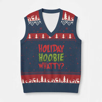 Holiday Hoobie Whatty V-Neck Knit Sweater Vest Funny Xmas Movie Holiday - Wonder Print Shop