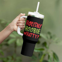 Holiday Hoobie Whatty Tumbler With Handle Funny Christmas Movie Holiday - Wonder Print Shop