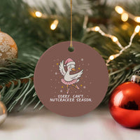 Nutcracker Goose Ballet Christmas Ceramic Ornament - Wonder Print Shop