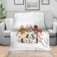 Funny Nutcracker Christmas Throw Blanket Let Us Get Crackin - Wonder Print Shop