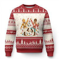 Funny Nutcracker Xmas Ugly Christmas Sweater Let Us Get Crackin - Wonder Print Shop